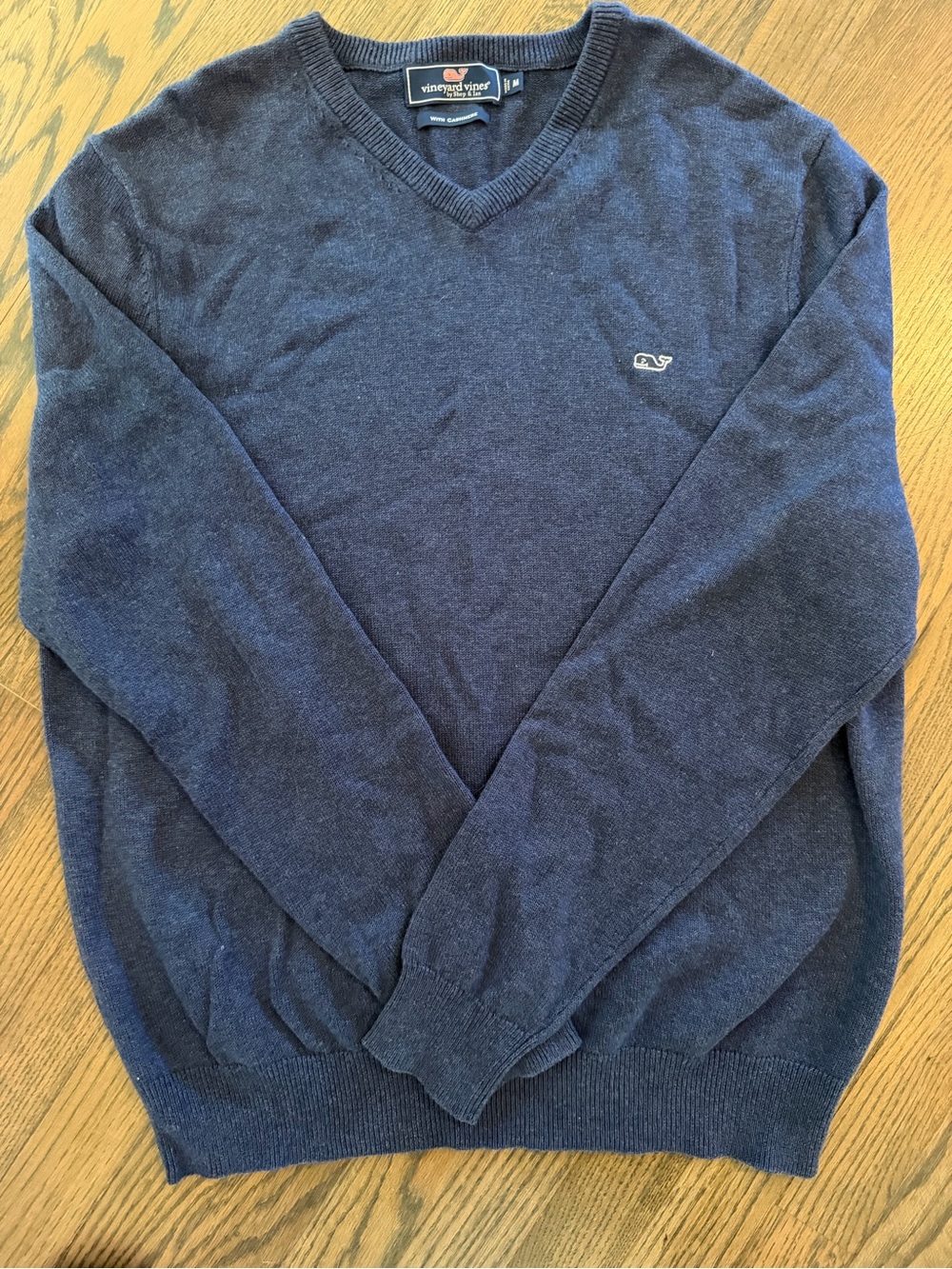 Vineyard Vines Men's Dark Navy V-Neck Cashmere Sweater
